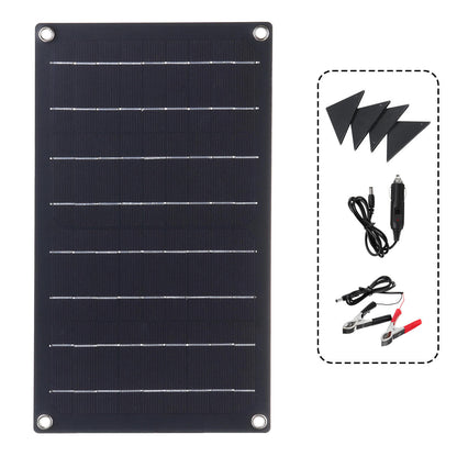 10w Etfe Solar Panel Waterproof Car Emergency Charger With 4