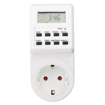 120v Digital Programmable 12/24 Hour Timer Lcd Plug-in Wall