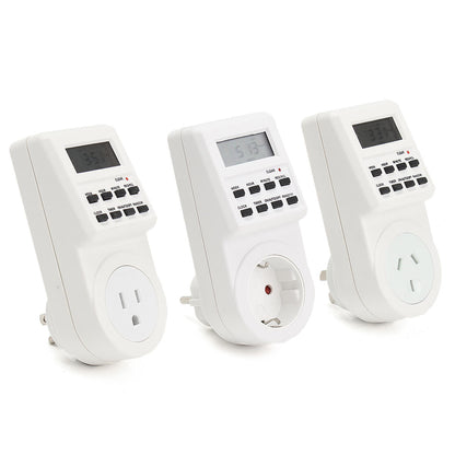 120v Digital Programmable 12/24 Hour Timer Lcd Plug-in Wall