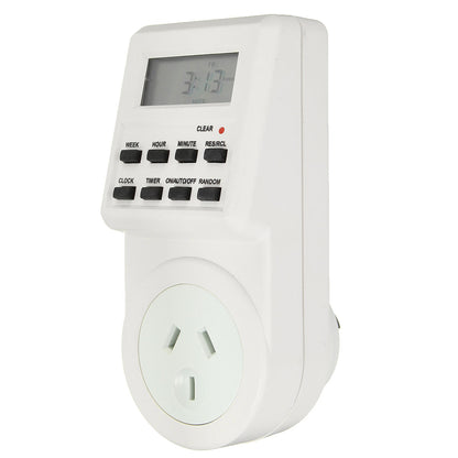 120v Digital Programmable 12/24 Hour Timer Lcd Plug-in Wall