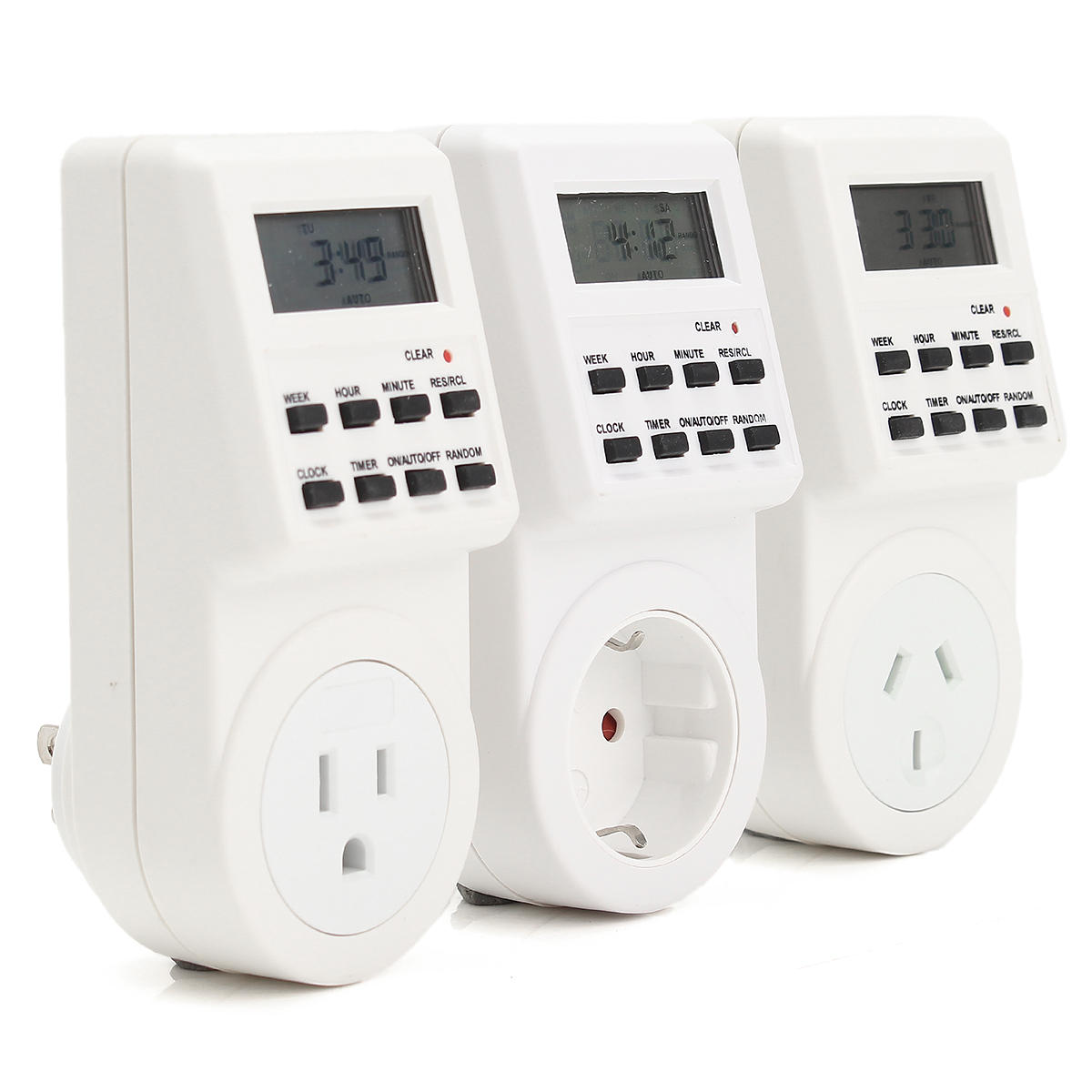 120v Digital Programmable 12/24 Hour Timer Lcd Plug-in Wall