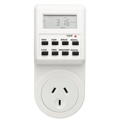 120v Digital Programmable 12/24 Hour Timer Lcd Plug-in Wall