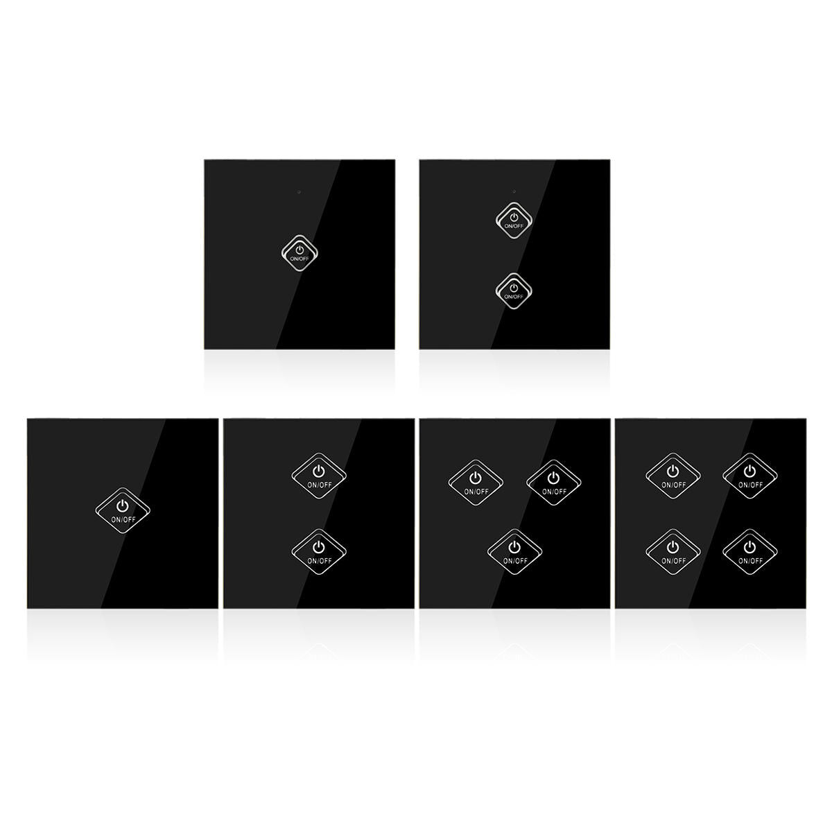 1/2/3/4gang Wifi Smart Wall Light Remote Touch Switch Panel