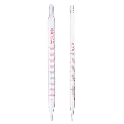 1/2/3/5/10ml Glass Short Pipette With Scale And Bubble Lab