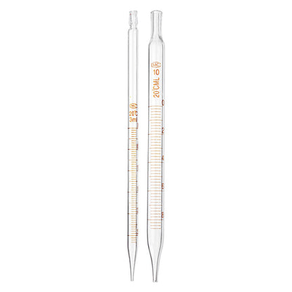 1/2/3/5/10ml Glass Short Pipette With Scale Lab Glassware
