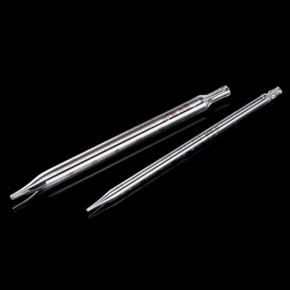 1/2/3/5/10ml Glass Short Pipette With Scale Lab Glassware