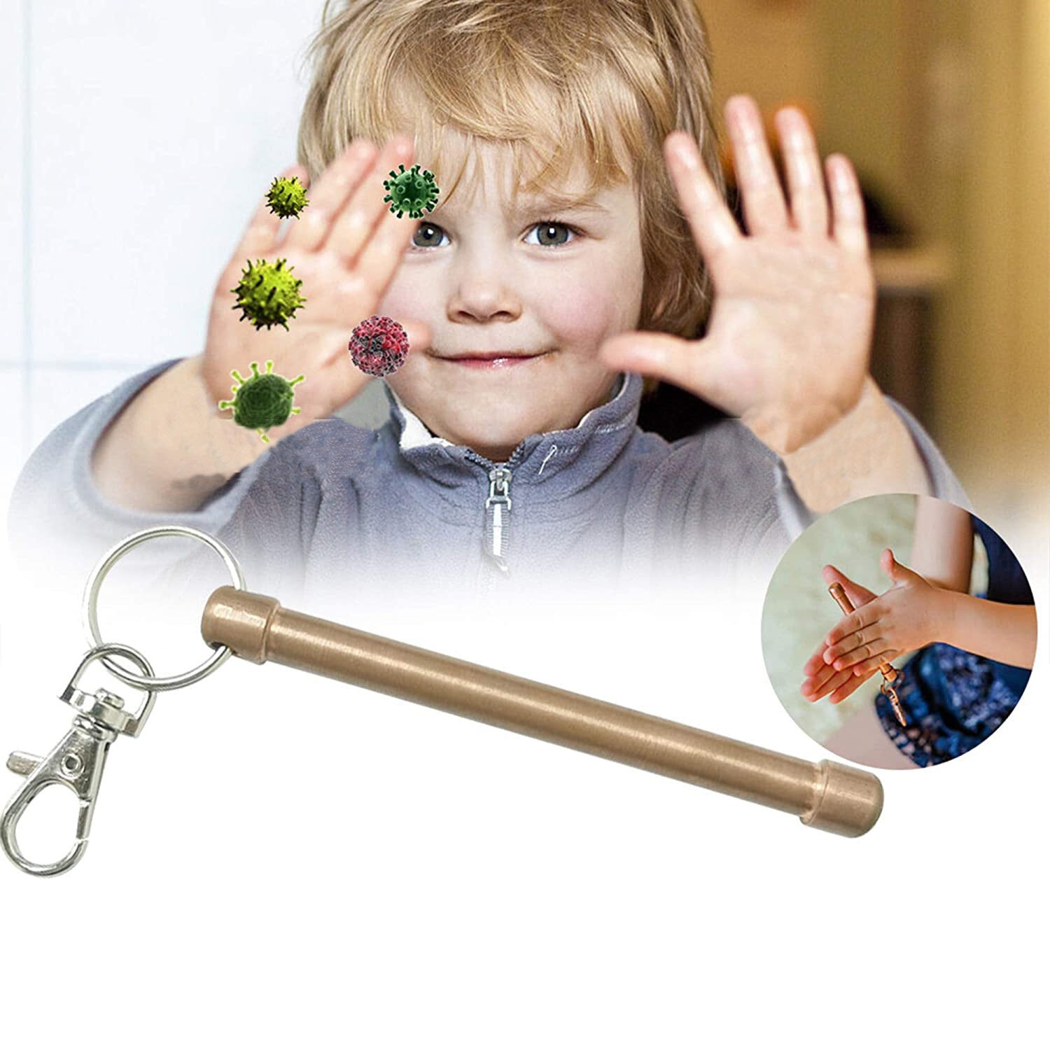 1/2pcs Contactless Safety Door Opener Healthy Simple Copper