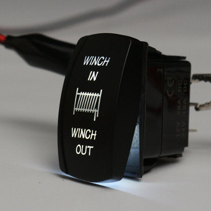 12v 20a 7pin Led Light Laser Rocker Switch Momentary Winch