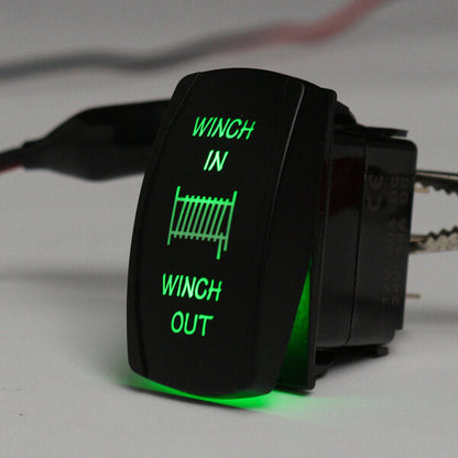 12v 20a 7pin Led Light Laser Rocker Switch Momentary Winch