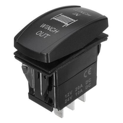 12v 20a 7pin Led Light Laser Rocker Switch Momentary Winch