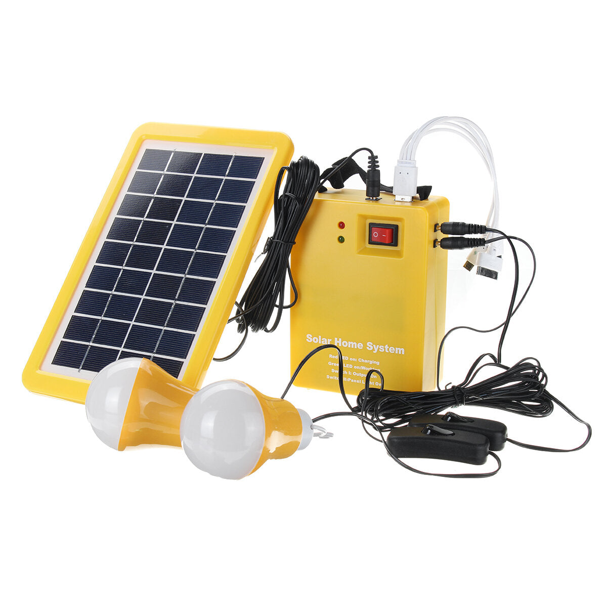 12v Dc Solar Panels Lighting Charging Generator Home Outdoor
