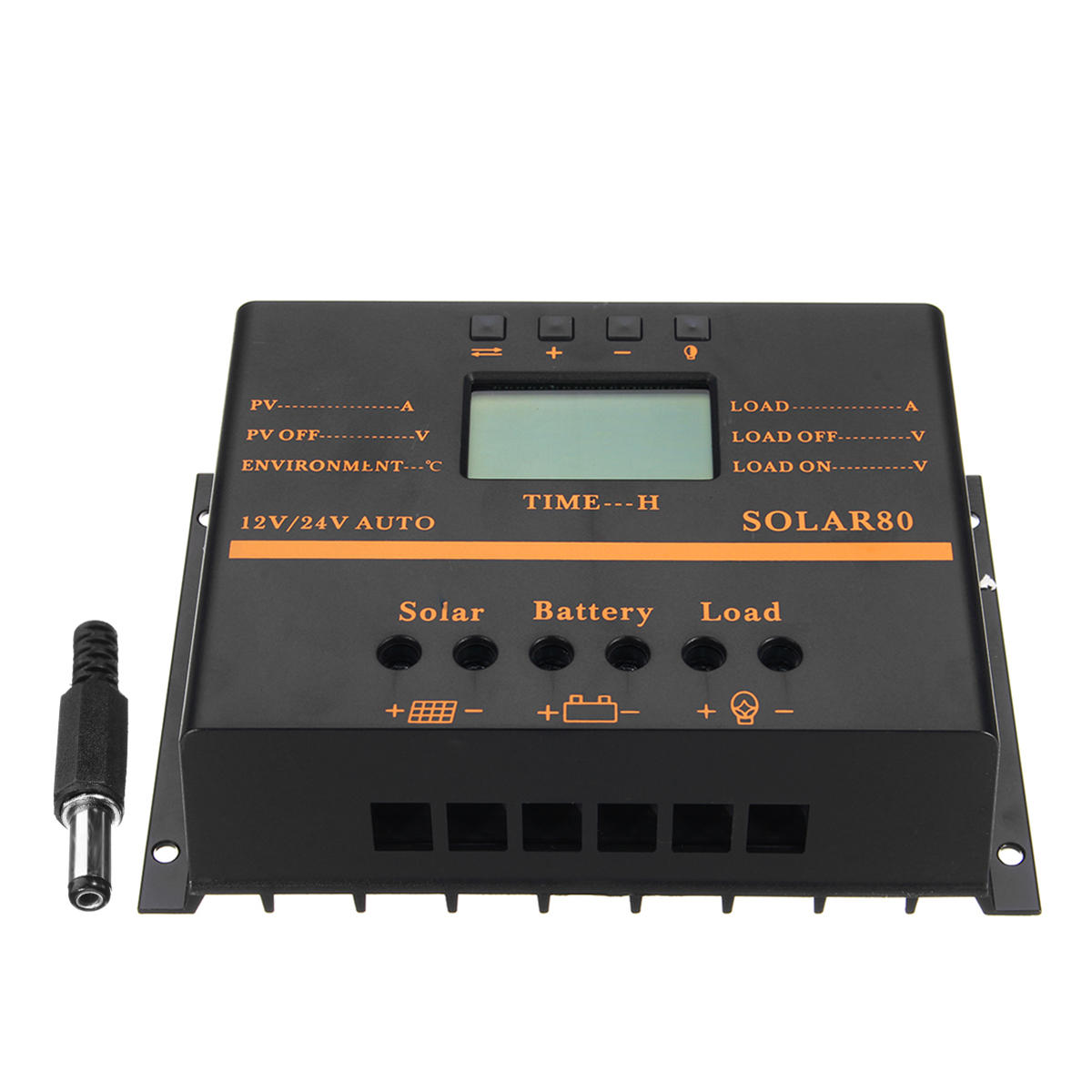 12v/24v 40a/50a/60a/80a Pwm Solar Controller Lcd Function 5v