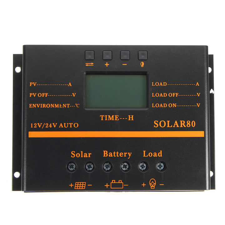 12v/24v 40a/50a/60a/80a Pwm Solar Controller Lcd Function 5v