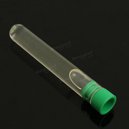 12x75mm Plastic Clear Test Tubes Container With Push Cap Lid