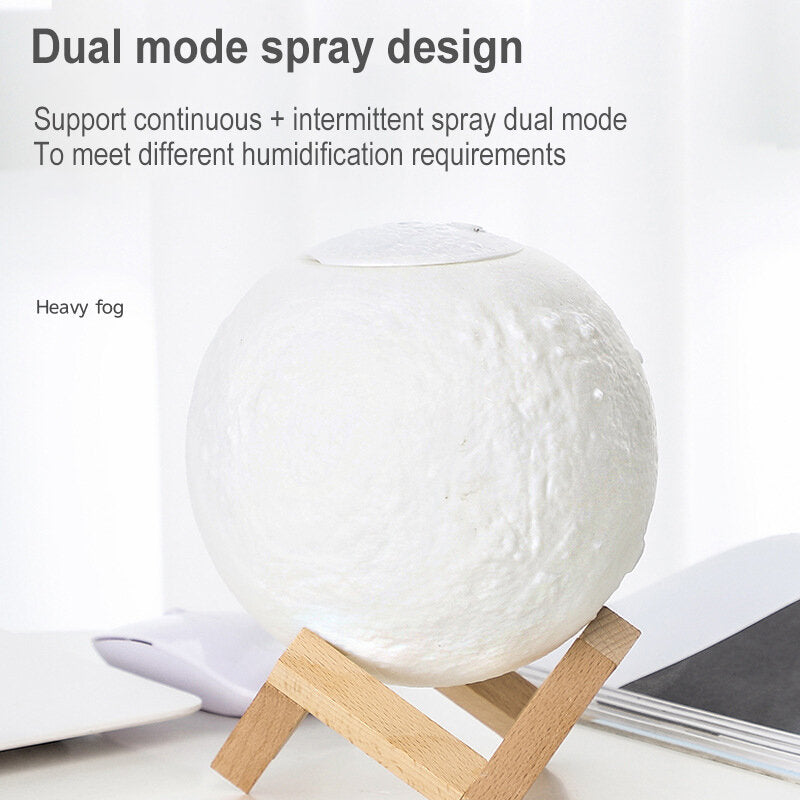 1500ml Air Humidifier 3d Moon Lamp Aroma Essential Oil