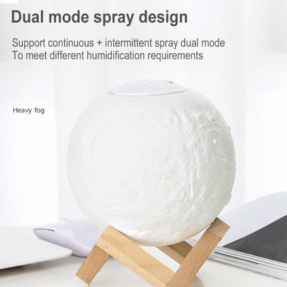 1500ml Air Humidifier 3d Moon Lamp Aroma Essential Oil