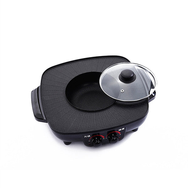 1600w Electric Hot Pot Smokeless Non-stick Coating Fast