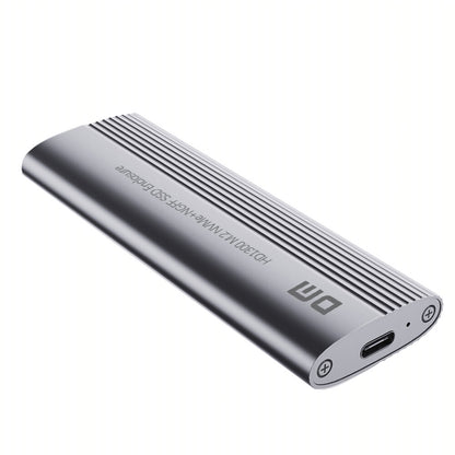 DM Dual Protocol M.2 NVME NGFF SSD Enclosure Case 10Gbps USB3.2 & Type-C Solid State Hard Disk Box HD1300