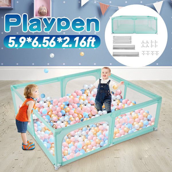 2.0x2.0m Baby Playpen Extra Large Play Yard Indoor Outdoor