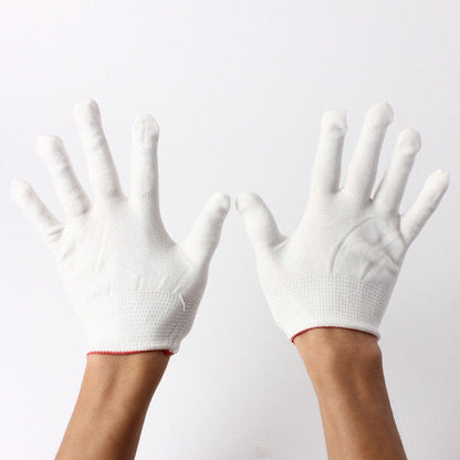 2 Pairs Anti Static Nylon Work Glove Grip Durable Knit