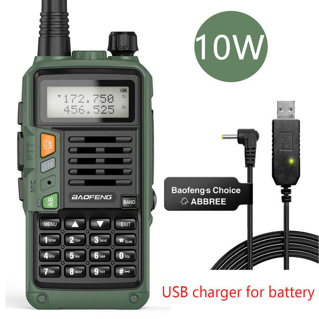 2022 Baofeng Uv-s9 Plus Walkie Talkie Green Yellow Tri-band