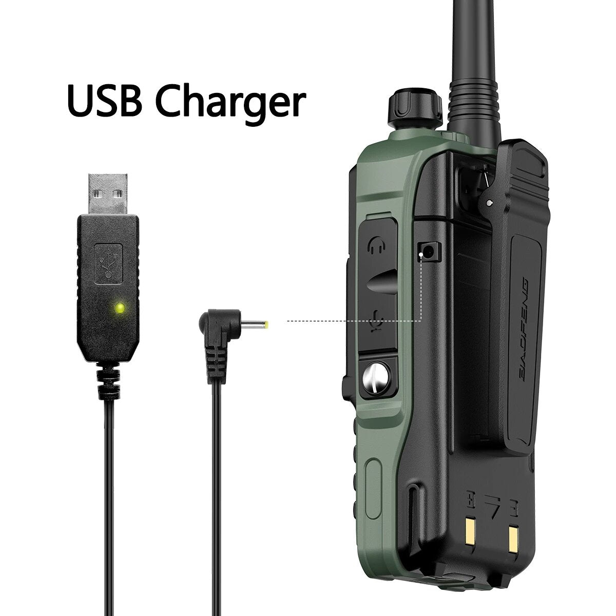 2022 Baofeng Uv-s9 Plus Walkie Talkie Green Yellow Tri-band