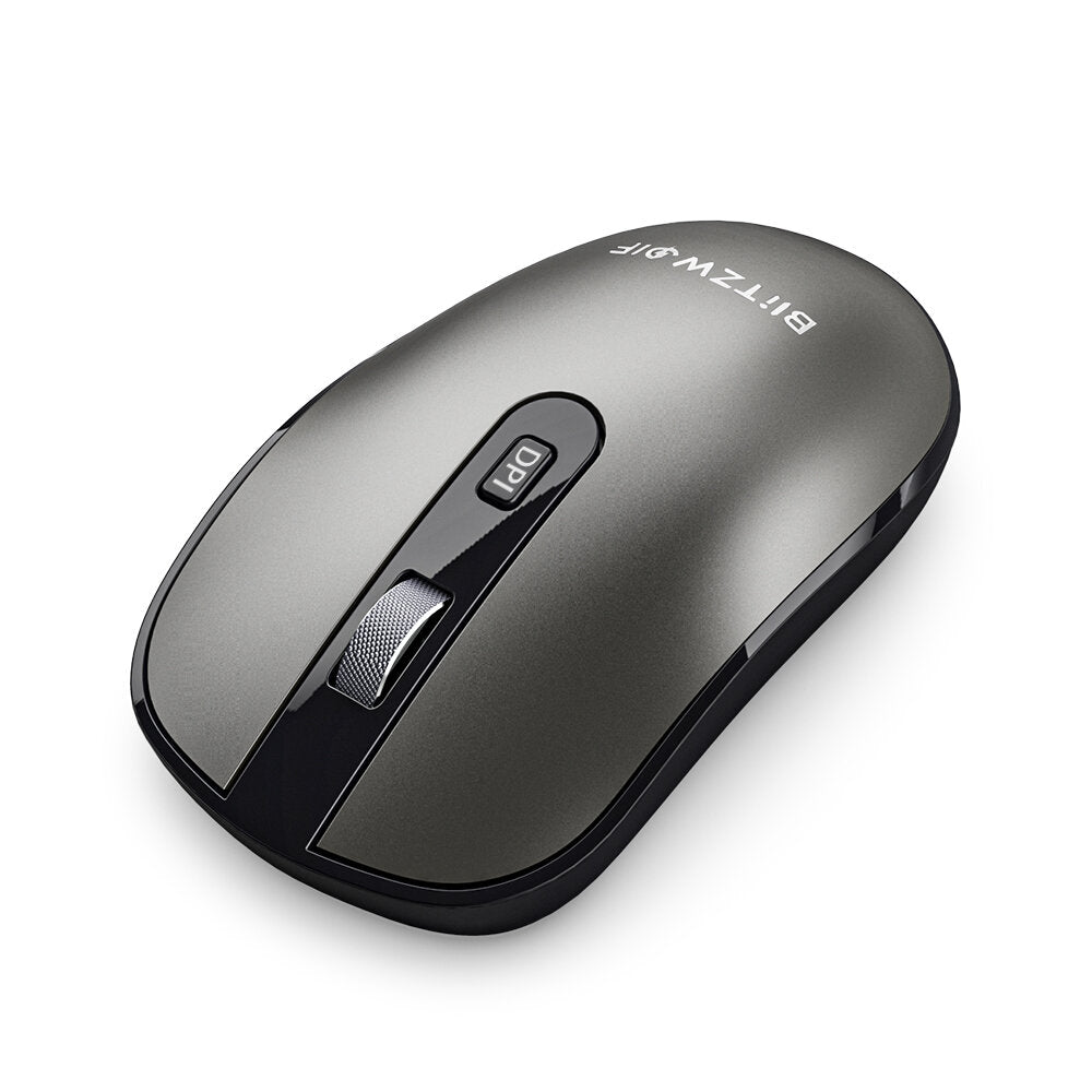 BlitzWolf BW-MO3 Wireless Mouse 2.4GHz bluetooth 3.0/5.0 Triple Mode with USB&Type-C Receiver 2400DPI Noiseless Mouse for Desktop Computer Laptop PC