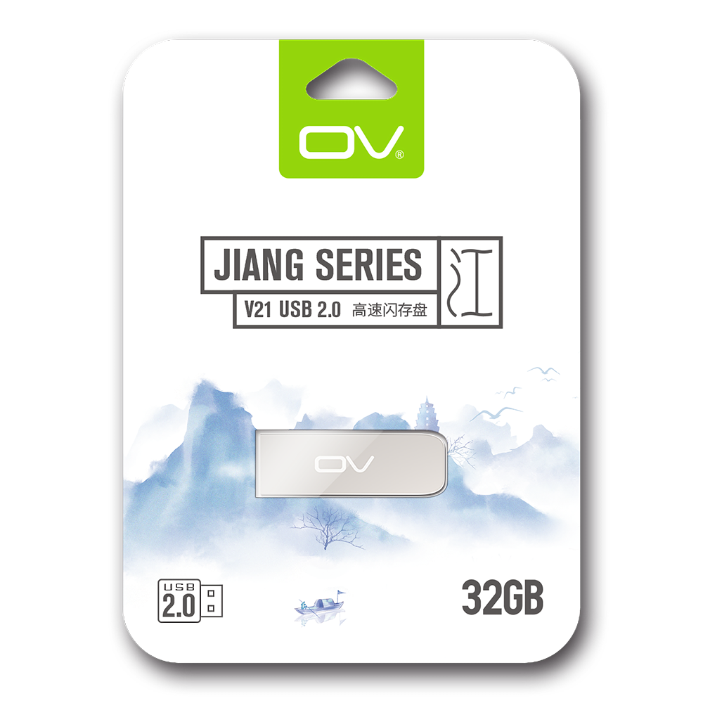 OV V21 64G USB2.0 Flash Drive USB Memory Disk 32G 16G Metal Pendrive Up to 23 MB/S U Disk