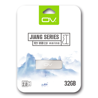 OV V21 64G USB2.0 Flash Drive USB Memory Disk 32G 16G Metal Pendrive Up to 23 MB/S U Disk