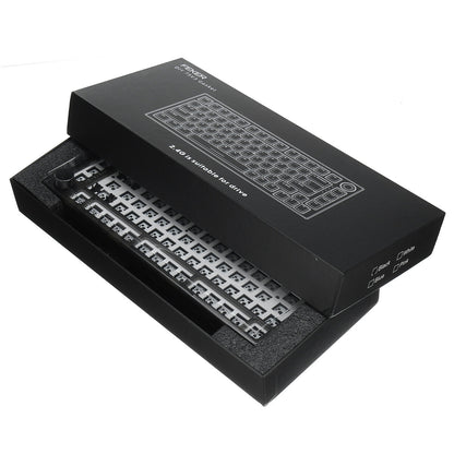 FEKER IK75 PRO Keyboard Customized Kit 82 Keys Hot Swappable 75% RGB Wired bluetooth 5.0 2.4GHz Triple Mode PCB Mounting Plate Translucent Black Case
