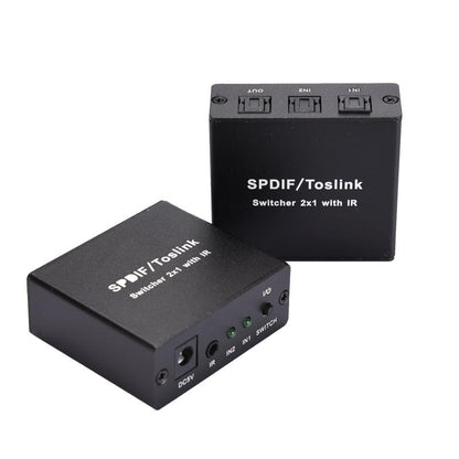 Newkeng NK-L21 SPDIF/ToslinK Video Switcher 2x1 with IR
