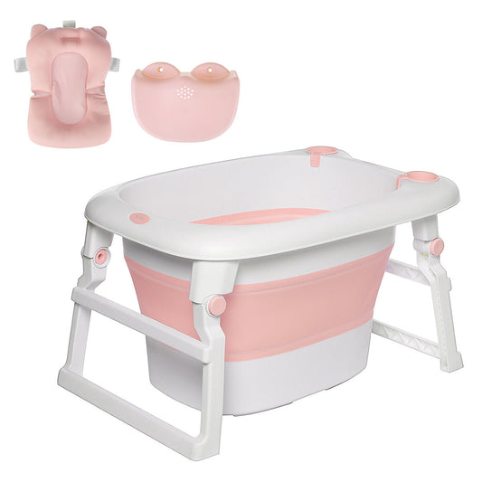 28.3inch Baby Foldable Bathtub Tub / With Bath Cushion For