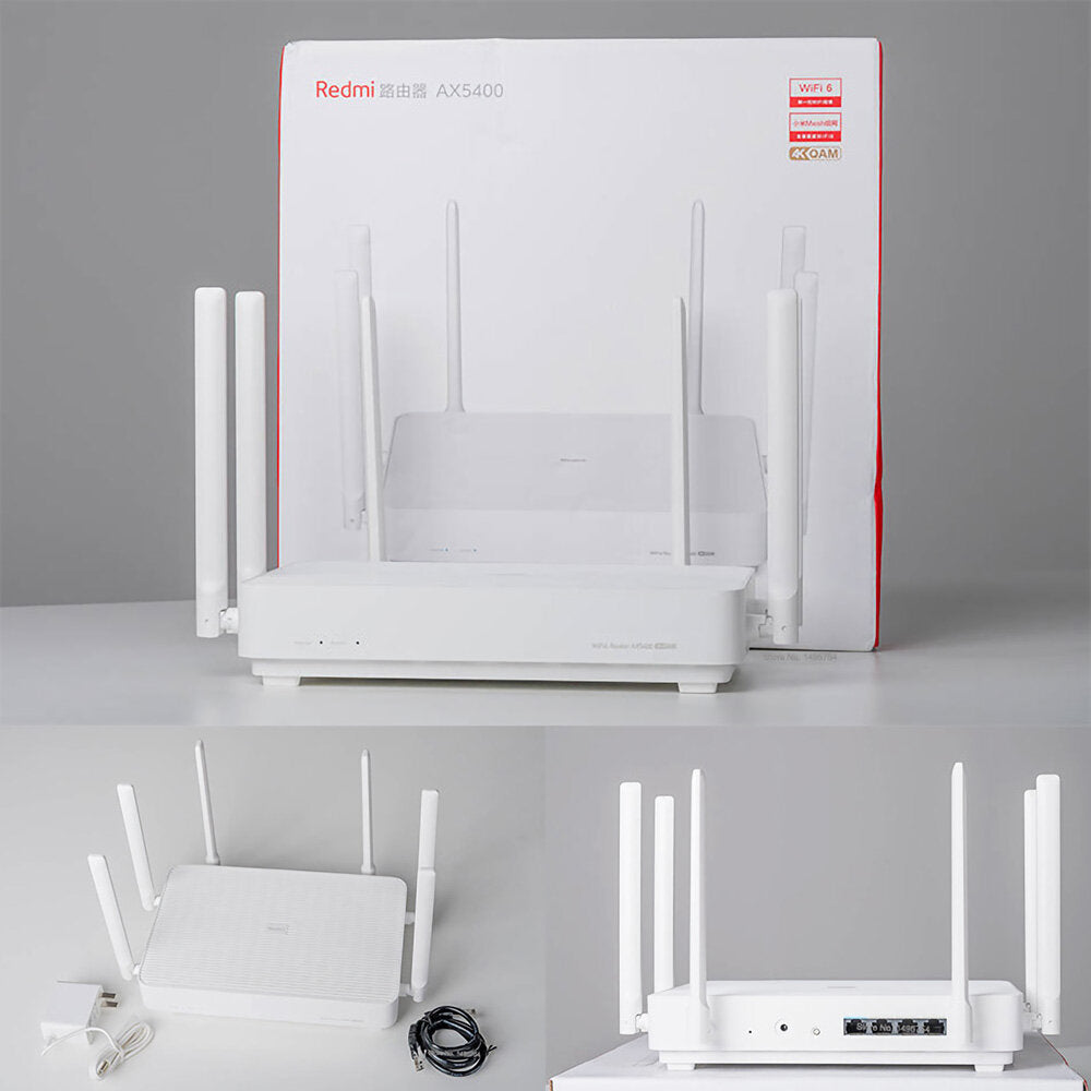 Redmi AX5400 Router Dual Band Wi-Fi6 Enhance Wireless Router 512MB Memory for Work at Home with Xiaomi APP