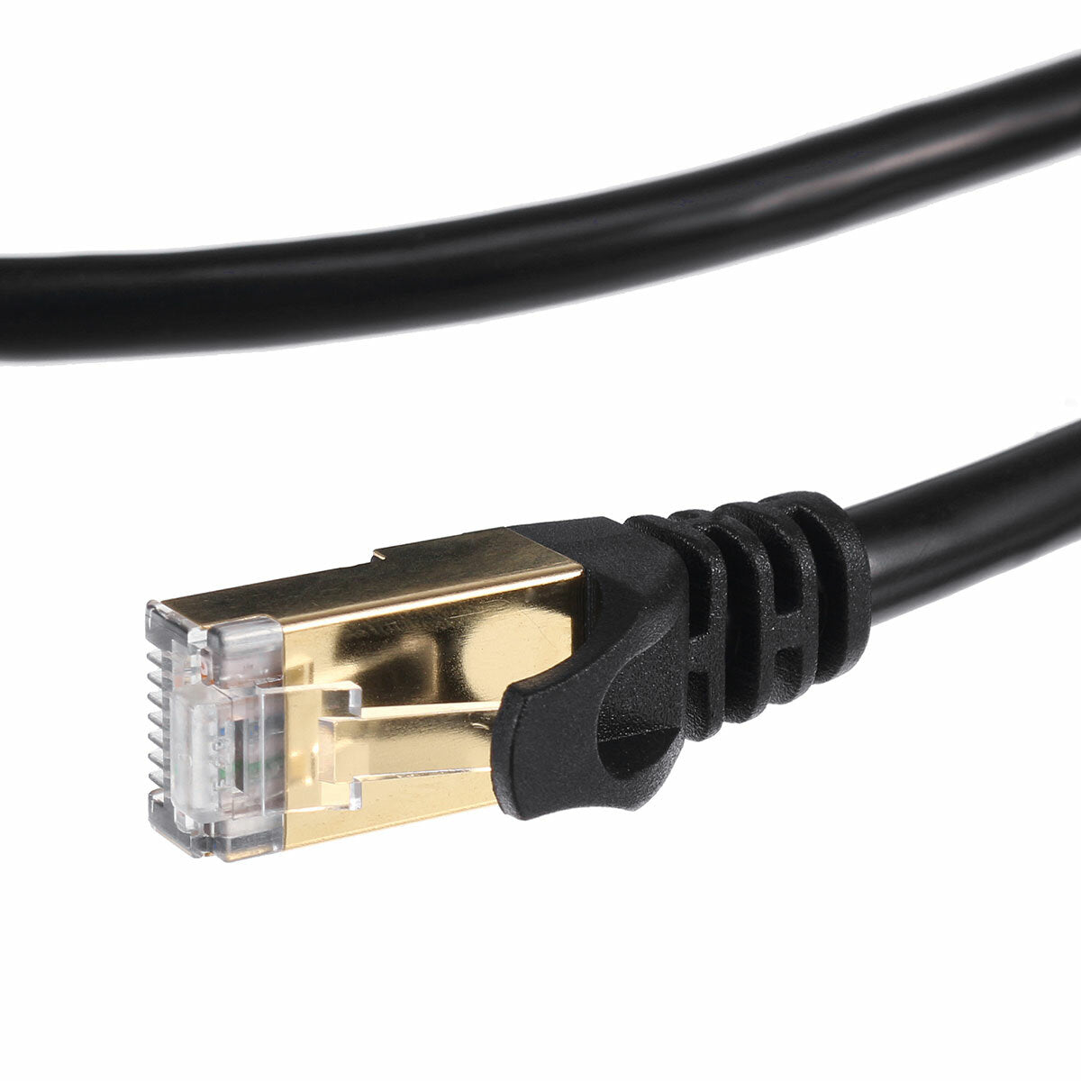 Black Cat7 28AWG High Speed Pure Copper Core Networking Cable Cat7 Cable LAN Network RJ45 Patch Cord 10 Gbps 8-Core Pure Copper