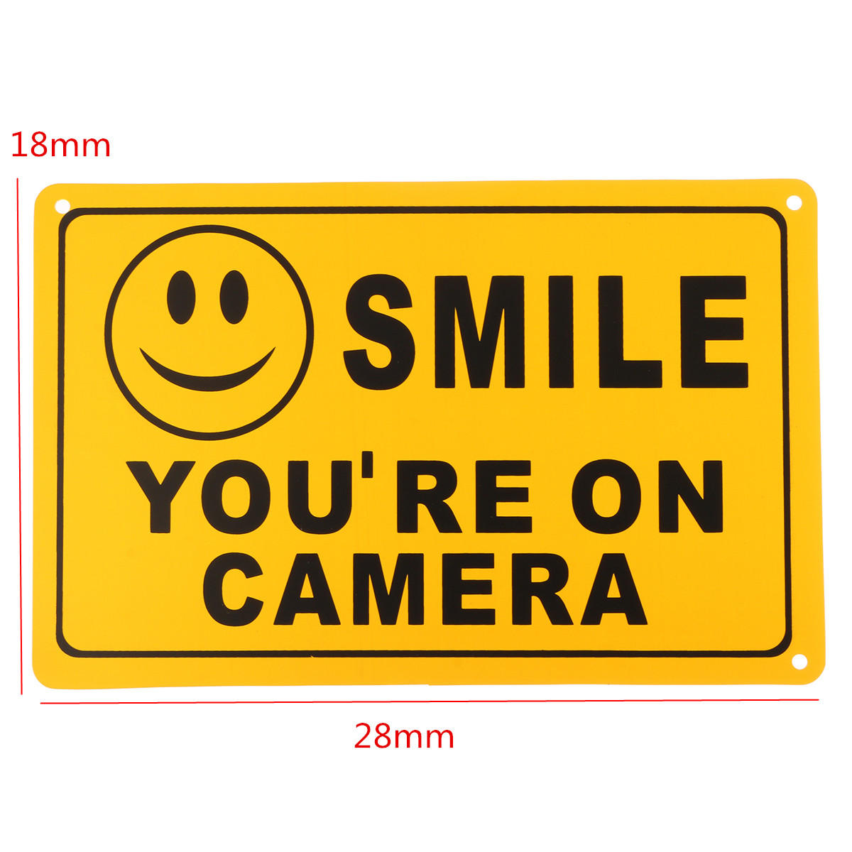 2pcs Smile You’re On Camera Warning Security Yellow Sign