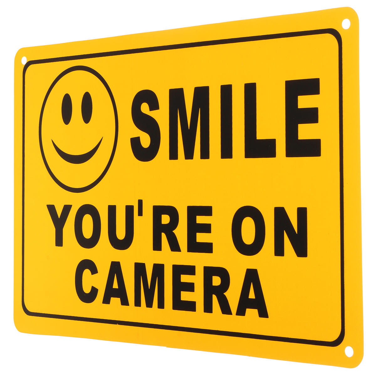 2pcs Smile You’re On Camera Warning Security Yellow Sign