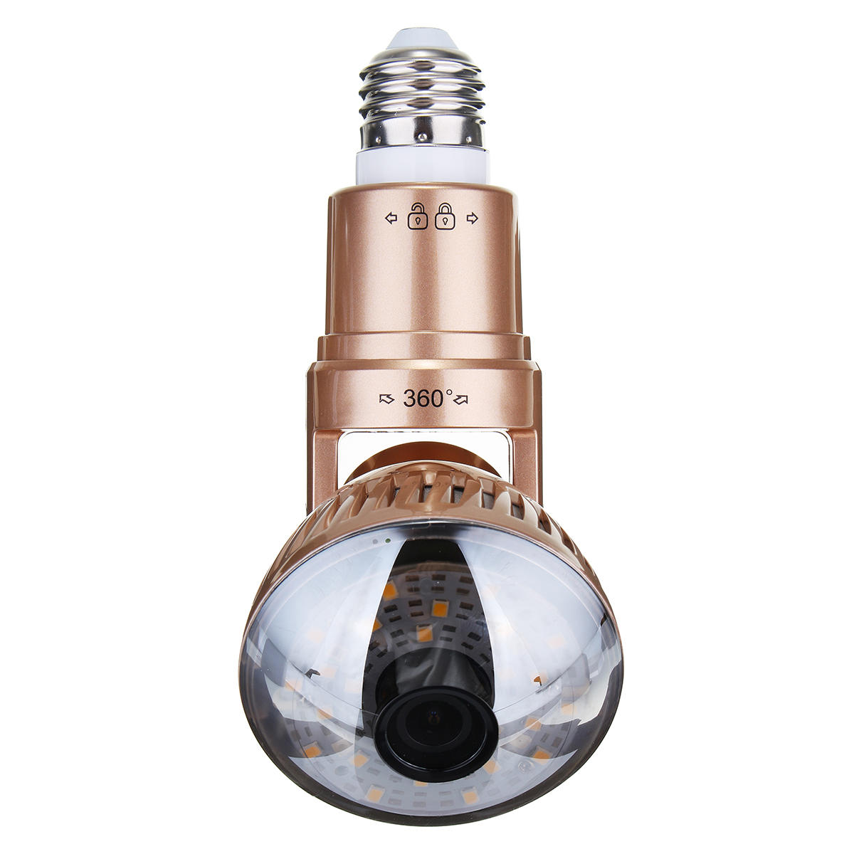 3.6mm Wireless Mirror Bulb Security Camera Dvr Wifi Led