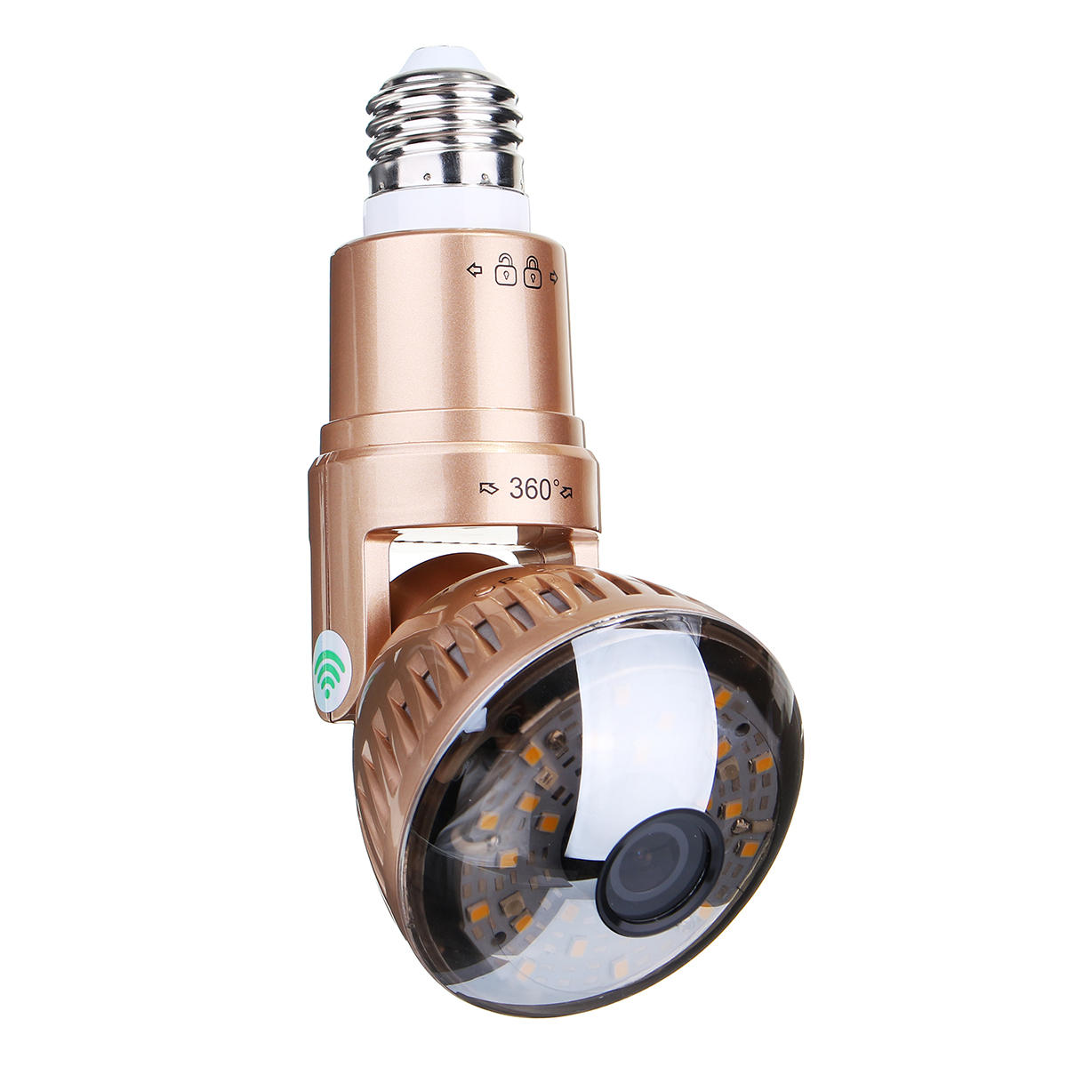 3.6mm Wireless Mirror Bulb Security Camera Dvr Wifi Led