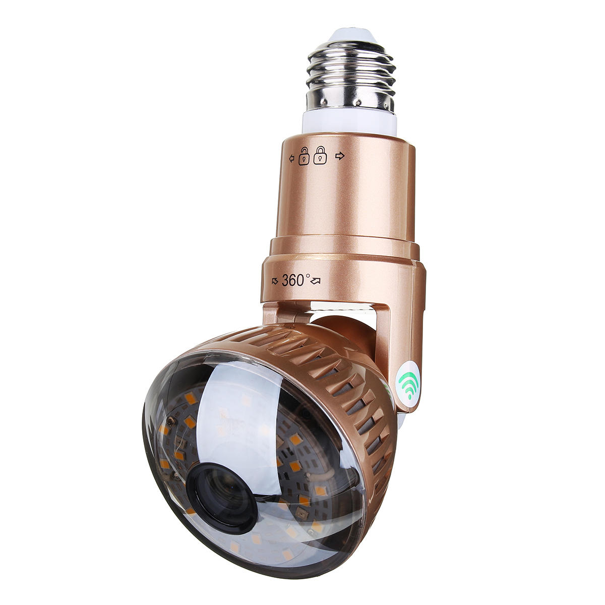 3.6mm Wireless Mirror Bulb Security Camera Dvr Wifi Led