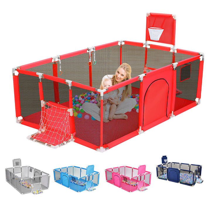 3 In 1 Baby Playpen Interactive Safety Indoor Gate Play
