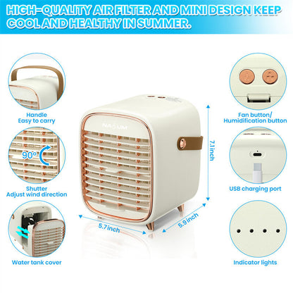 3-in-1 Mini Air Cooler Usb Portable Air-conditioning