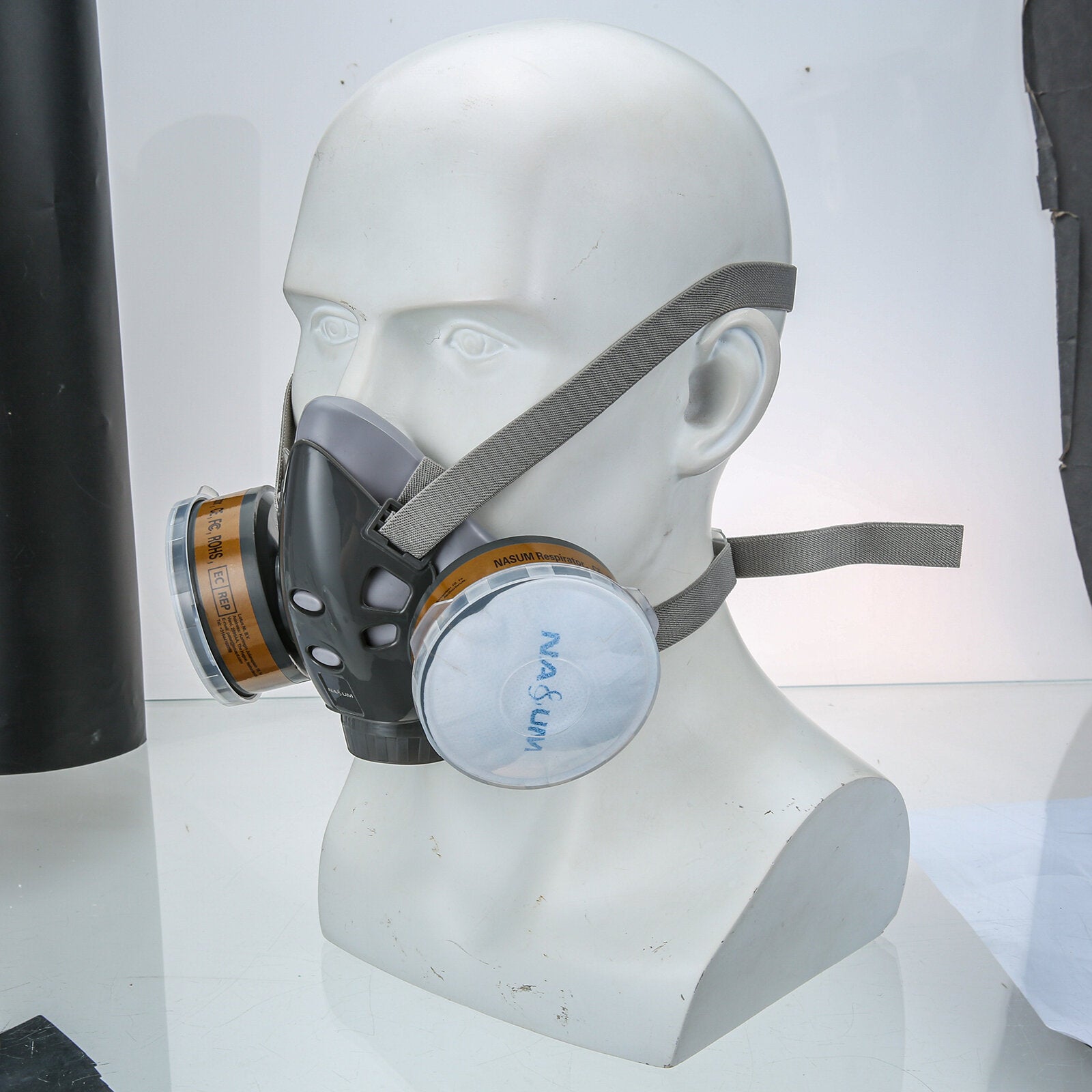 309 Reusable Half Face Cover Mask With Glasses Goggle For