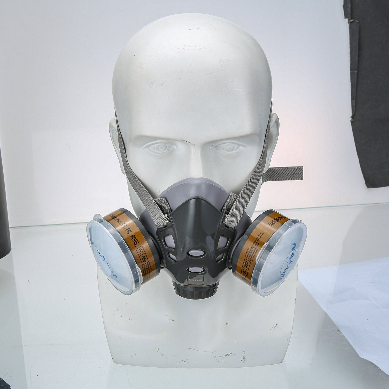 309 Reusable Half Face Cover Mask With Glasses Goggle For