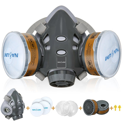 309 Reusable Half Face Cover Mask With Glasses Goggle For