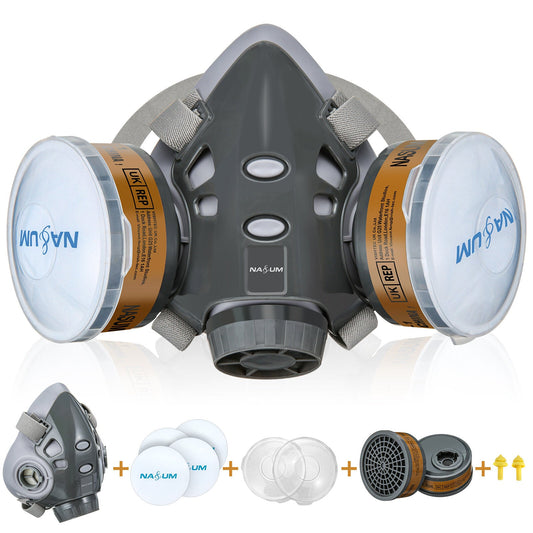 309 Reusable Half Face Cover Mask With Glasses Goggle For