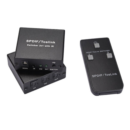 Newkeng NK-L21 SPDIF/ToslinK Video Switcher 2x1 with IR
