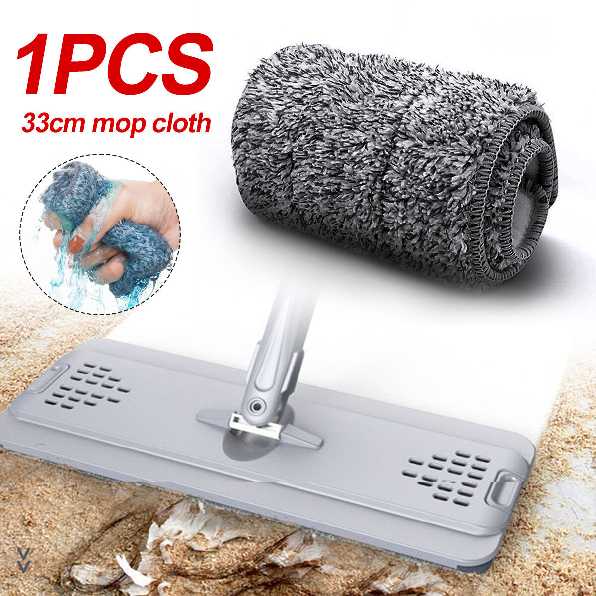 33x12cm 1pcs Replacement Microfiber Mop Pad Washable For