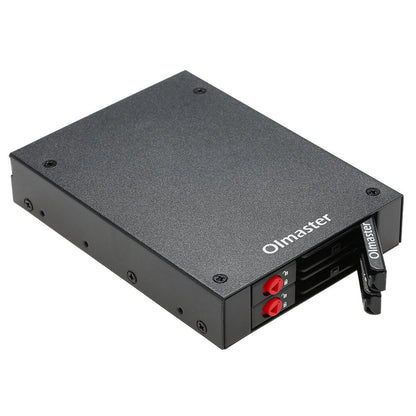 OImaster Hard Drive Enclosure 2.5'' SATA HDD SSD Dock 2 Drive Bays Mobile Rack with Key Lock Support Hot Swap