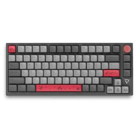 Ajazz AK816 Mechanical Keyboard 81 Keys PBT Sublimation MDA Profile Keycaps Triple-Mode bluetooth 5.0+2.4G Wireless+Type-C Wired Gasket Hot-Swappable Gateron G Yellow Pro Switch Anti-Ghosting RGB Backlit Gaming Keyboard
