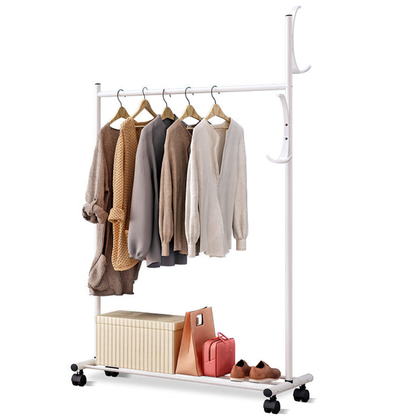 Standing Landing Drying Rack  Cloth Hanger Wardrobe Hanging Floor Iron Organizer Storage Shelf